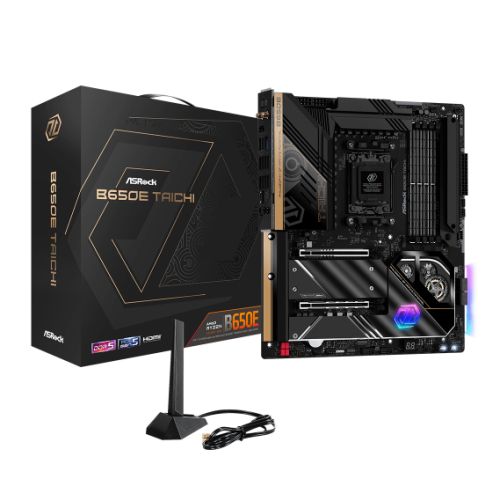 Asrock B650E TAICHI, AMD B650, AM5, EATX, 4 DDR5, HDMI, USB4, Wi-Fi 6E, 2.5G LAN, PCIe5, RGB, 3x M.2