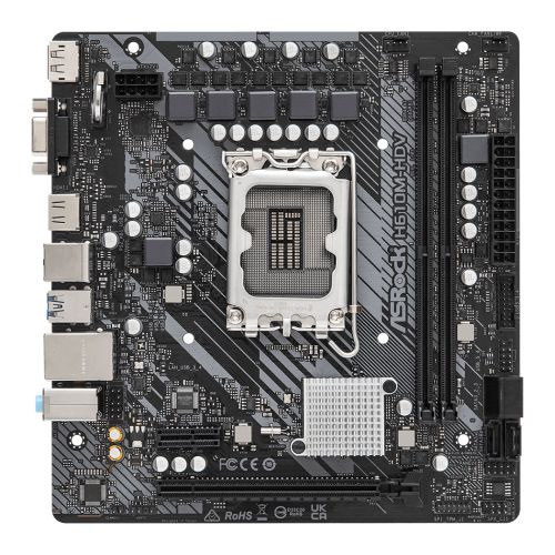 Asrock H610M-HDV/M.2 R2.0, Intel H610, 1700, Micro ATX, 2 DDR4, VGA, HDMI, DP, PCIe4, 1x M.2