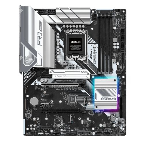 Asrock Z790 PRO RS/D4, Intel Z790, 1700, ATX, 4 DDR4, HDMI, DP, eDP, 2.5G LAN, PCIe5, RGB, 4x M.2