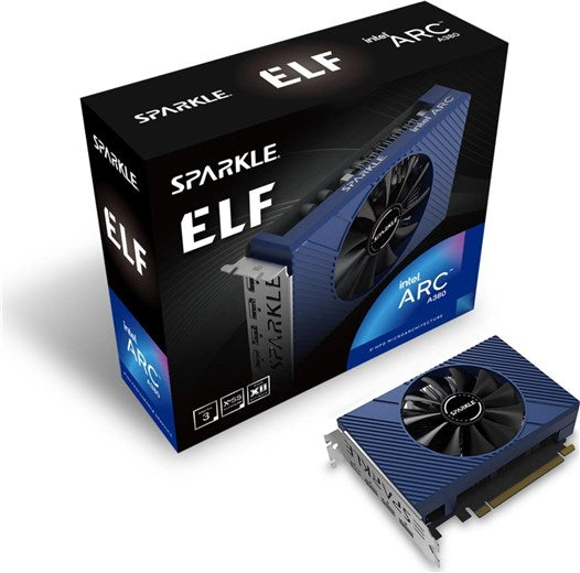 Sparkle Intel ARC A380 ELF, 6GB DDR6, PCIe4, HDMI, 3 DP, 2000MHz Clock, Compact Design